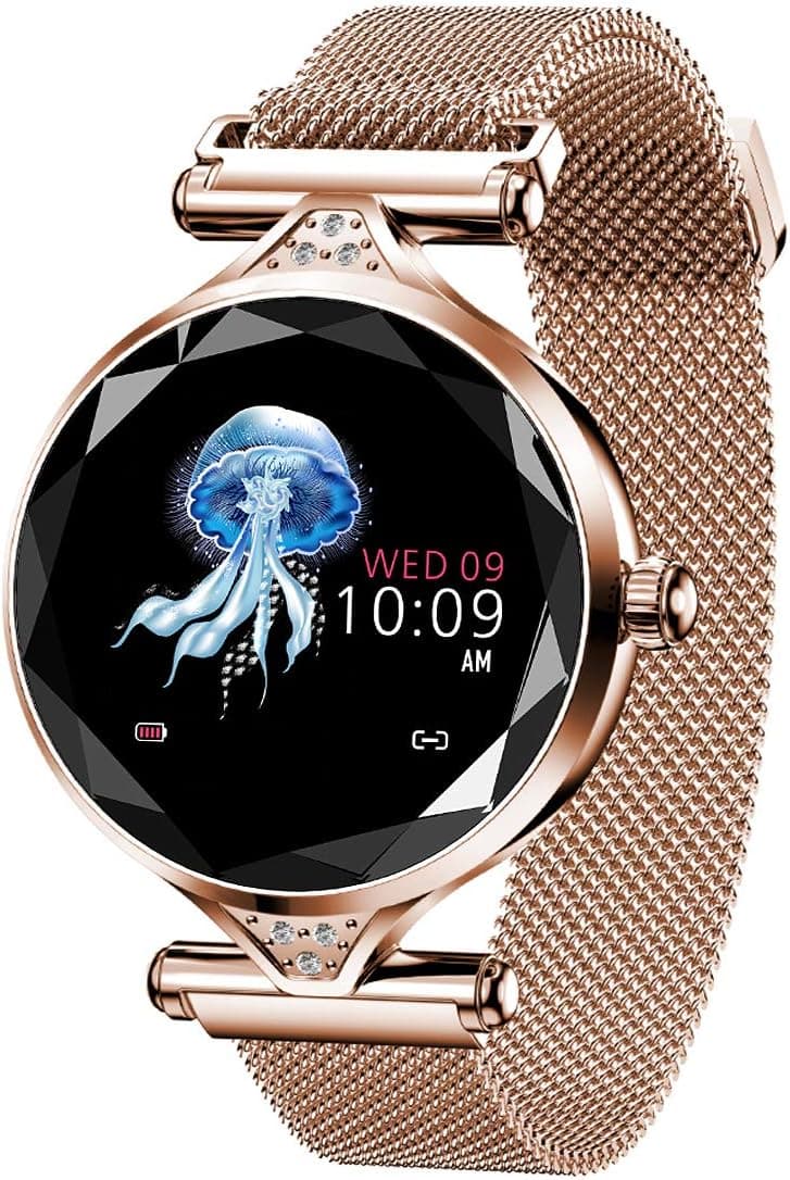 Pard Elegant Women's Smart Watch, Heart Rate Blood Pressure Fitness Tracker, Gold