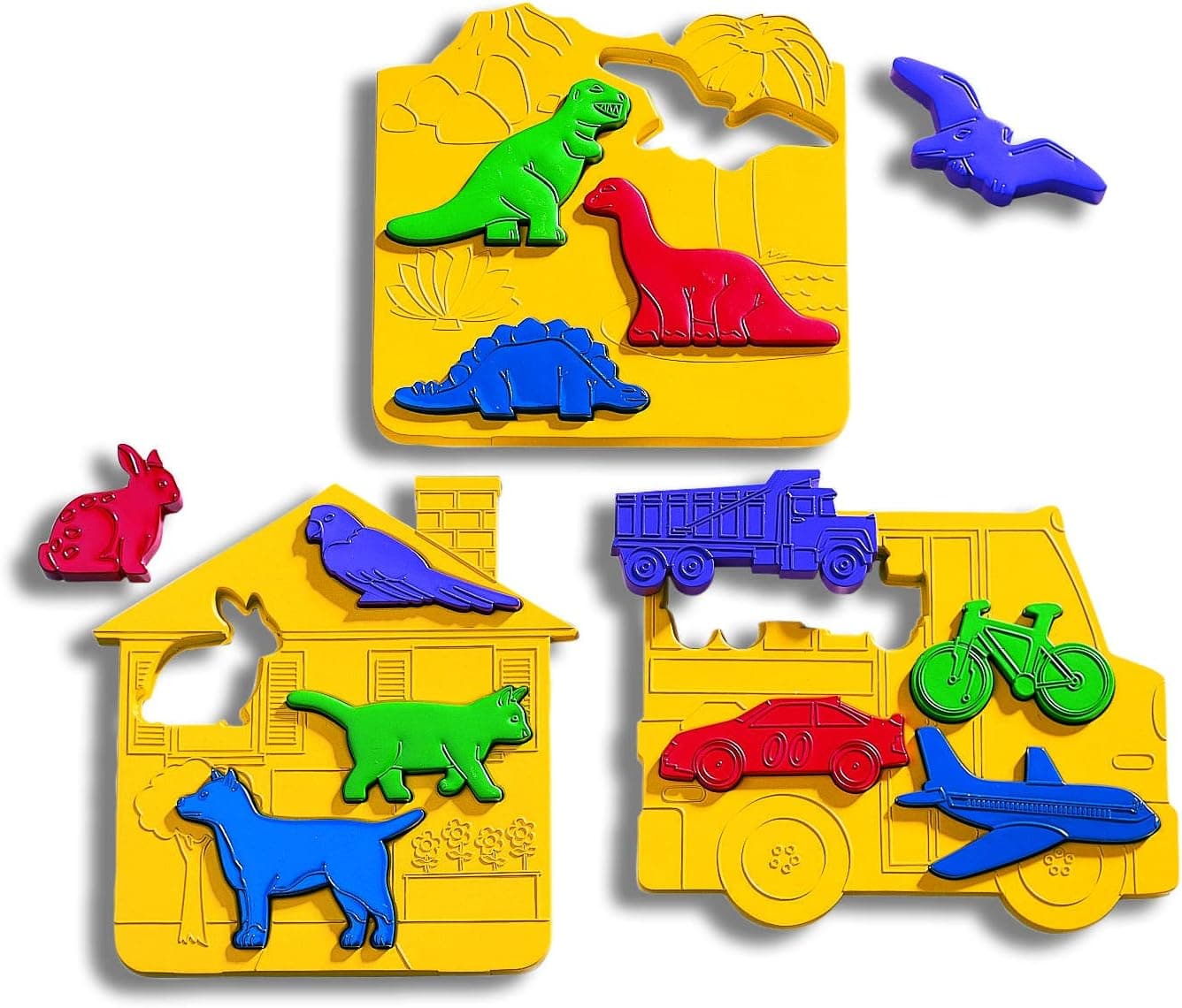 Discovery Toys Place & Trace Educational Dough Stamping & Tracing Dinosaurs, Vehicles & Animals Set | Kid-Powered Learning | STEM Toy Early Childhood Development