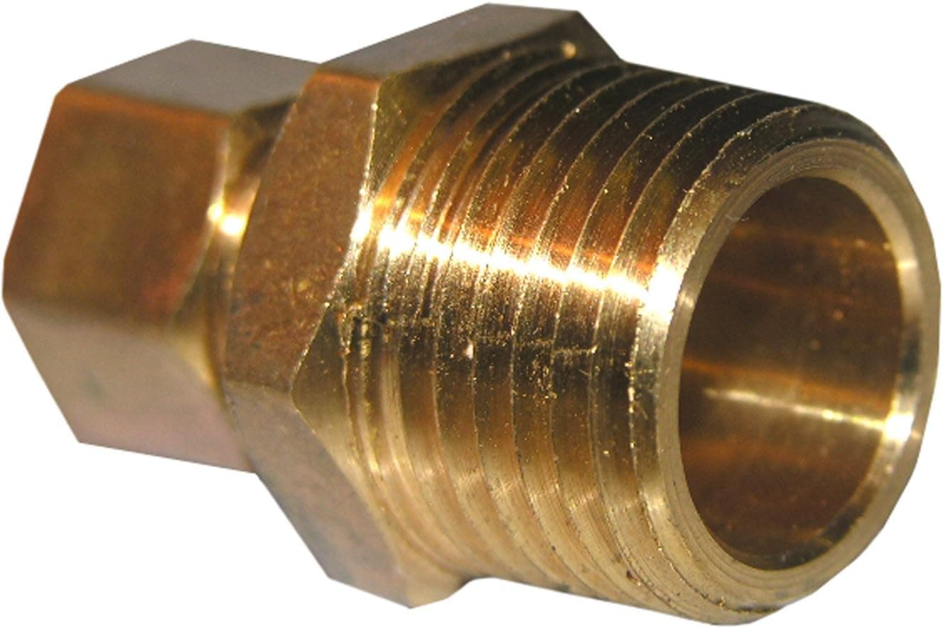 LASCO 17-6837 3/8-Inch Compression by 1/2-Inch Male Pipe Thread Brass Adapter