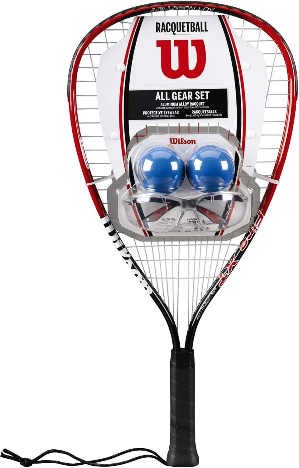 WILSON Sporting Goods Racquetball All Gear Set, Red, One Size (WRR0096003)
