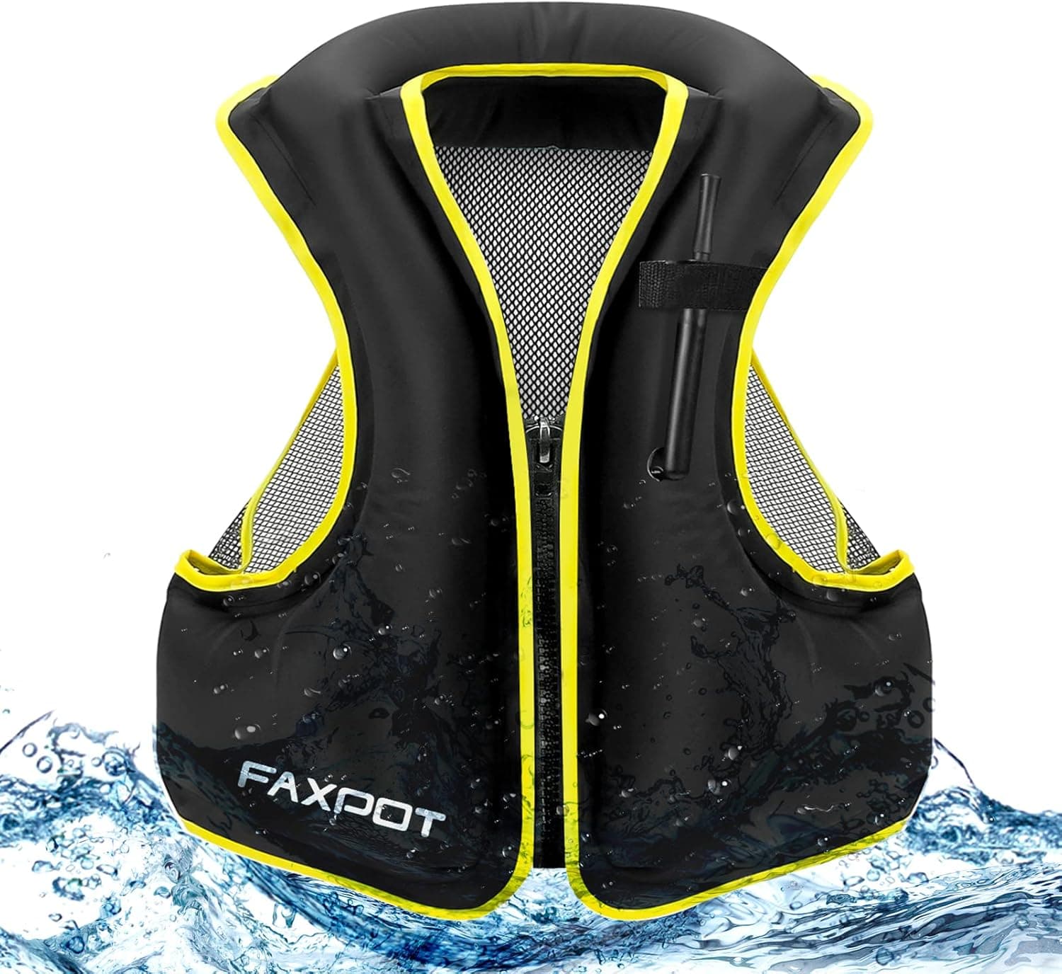 Faxpot Inflatable Snorkel Vest Adult, Snorkeling Vest for Men & Women, Portable Inflatable Swim Vest Jacket, Buoyancy Vest for Snorkeling/Kayaking/Swimming/Boating