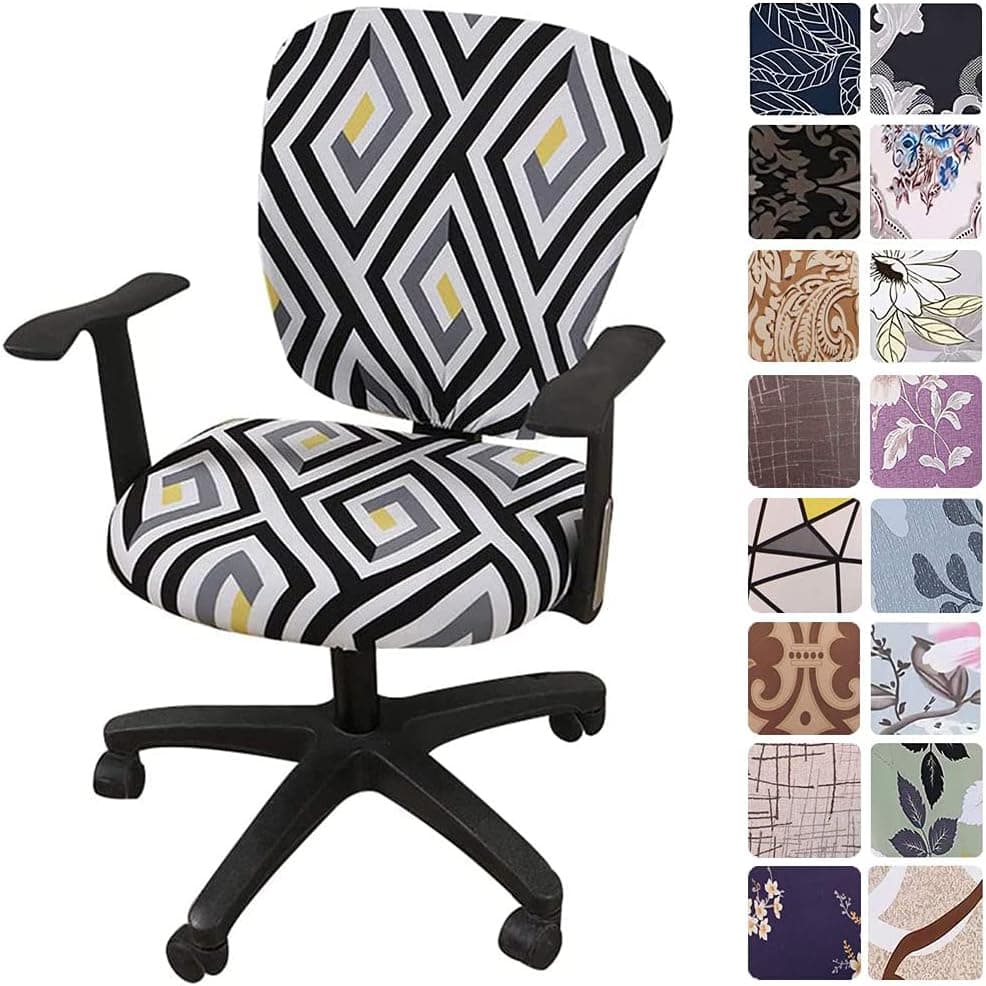 Melaluxe Computer Office Chair Covers - Protective & Stretchable Universal Chair Cover Stretch Rotating Chair Slipcover