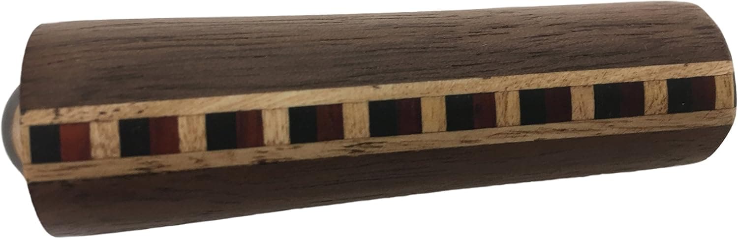 Kaleidoscope Teleidoscope in Solid Walnut Wood, Mini 3 Inch, Inliad Band of Padauk, Ebony and Jalneem. Handcrafted in U S A !