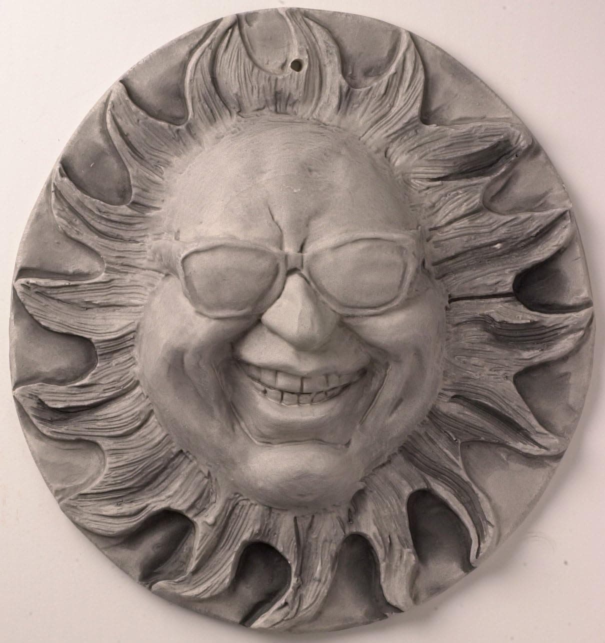 JBK 12 Inch Ceramic Sun Faces - Mr Shades, Antique White