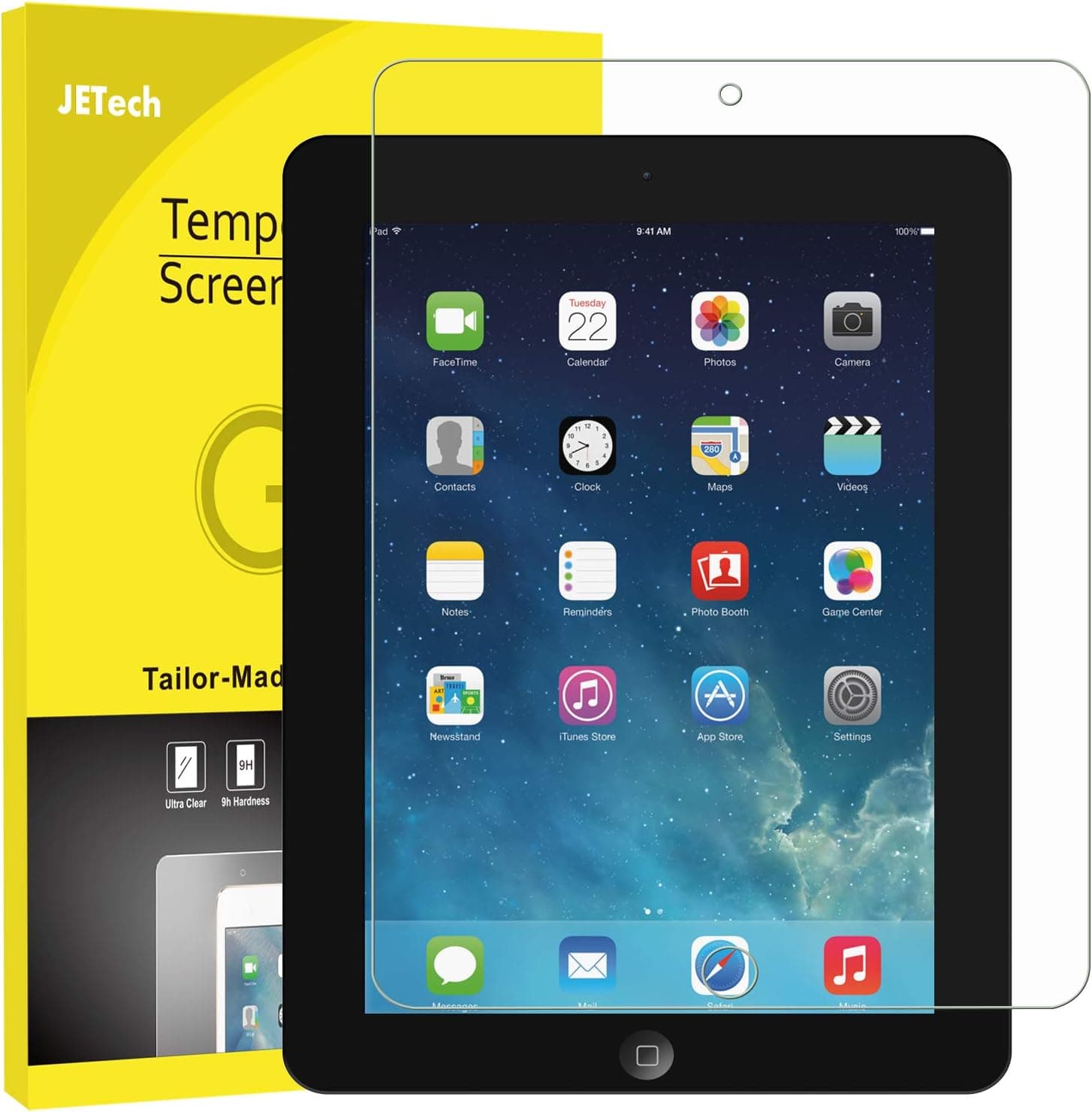 JETech Screen Protector for iPad 2 3 4 (Oldest Models), Tempered Glass Film, 1-Pack