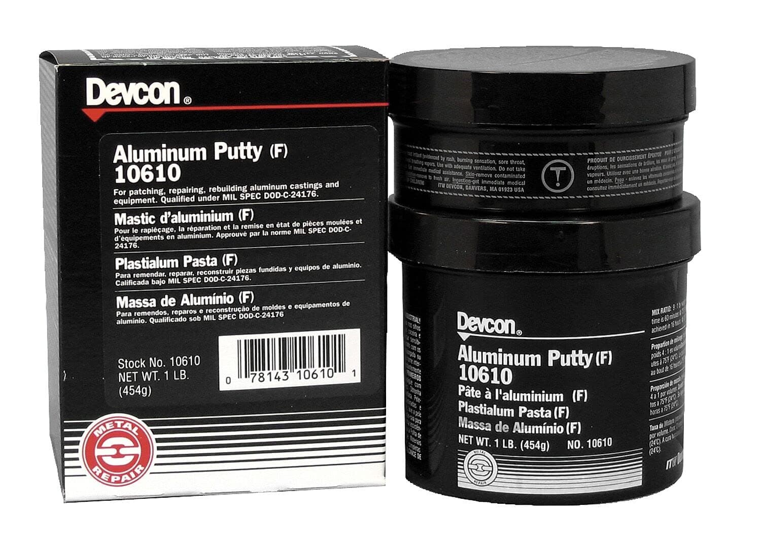 DEVCON, 10610, 1-LB Aluminum Putty FHARD-5300N