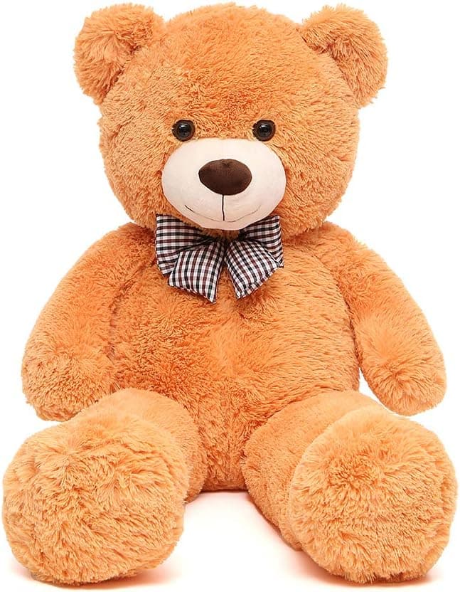 Toys Studio Giant Teddy Bear Plush Stuffed Animals for Girlfriend or Kids 47 inch, Orange Dark Brown