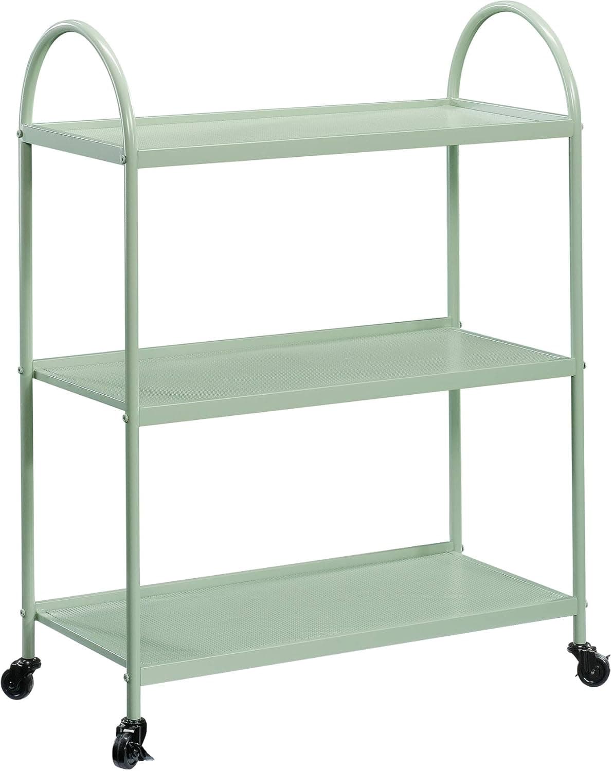 Sauder Boulevard Café Library Cart, Green finish