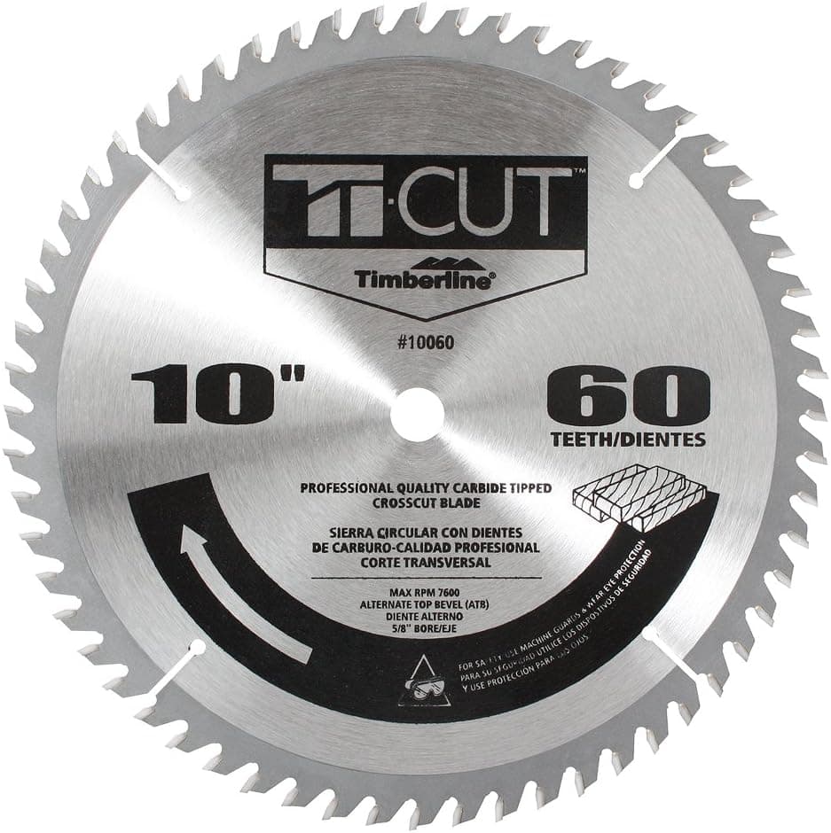 Timberline - Ti-Cut Saw 10"/60T ATB 5/8" (10060)