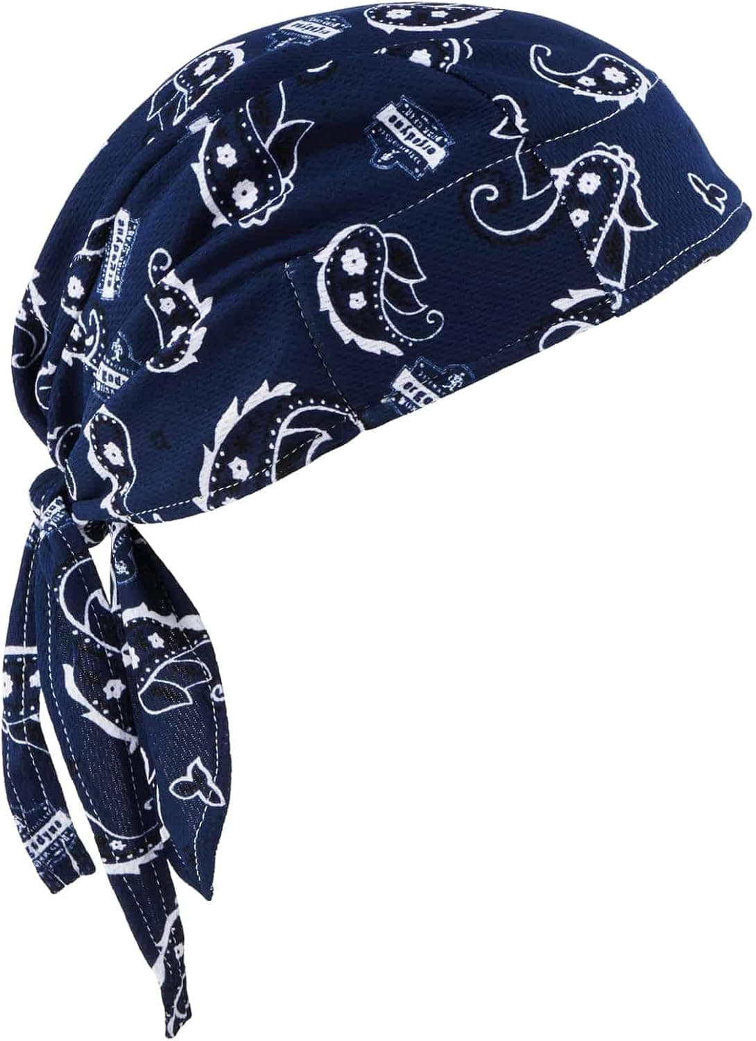 Ergodyne - 12480 Chill Its 6615 Dew Rag, Lined with Terry Cloth Sweatband, Sweat Wicking, Navy Western