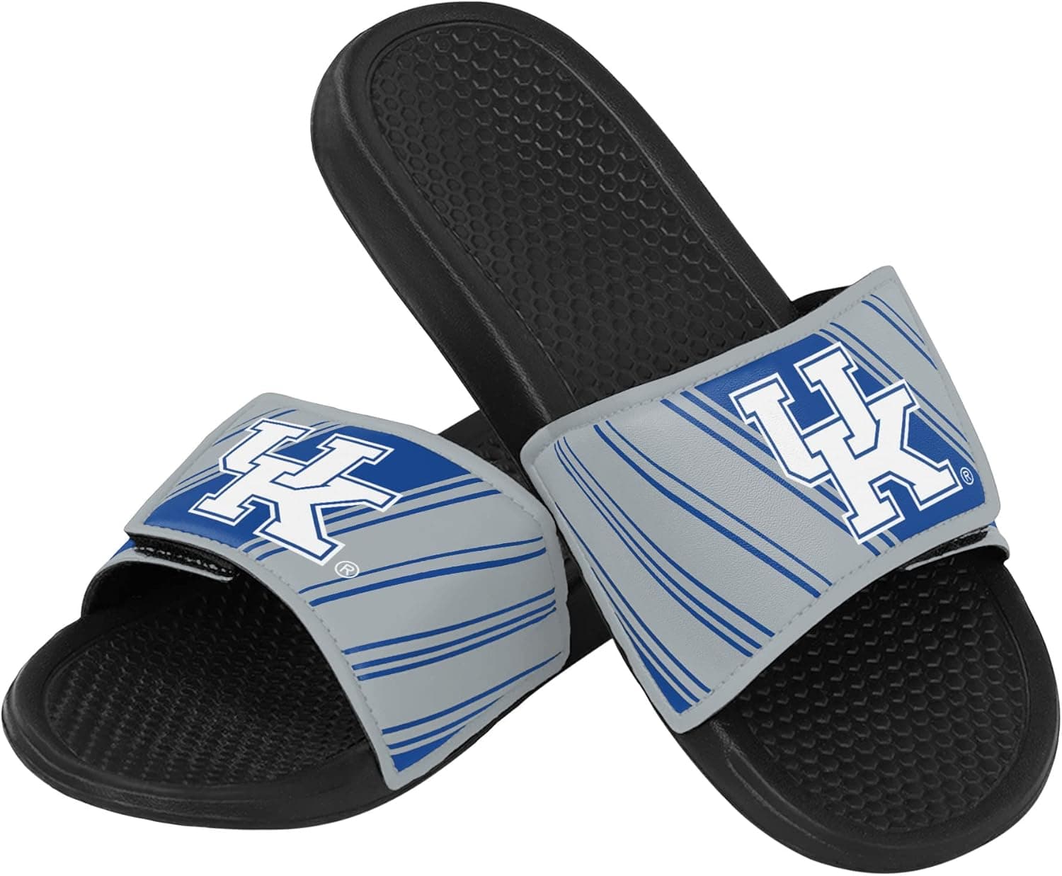 FOCO Men's NCAA College Team Logo Shower Sport Legacy Slide Flip Flop Sandals Kentucky Velcro Large