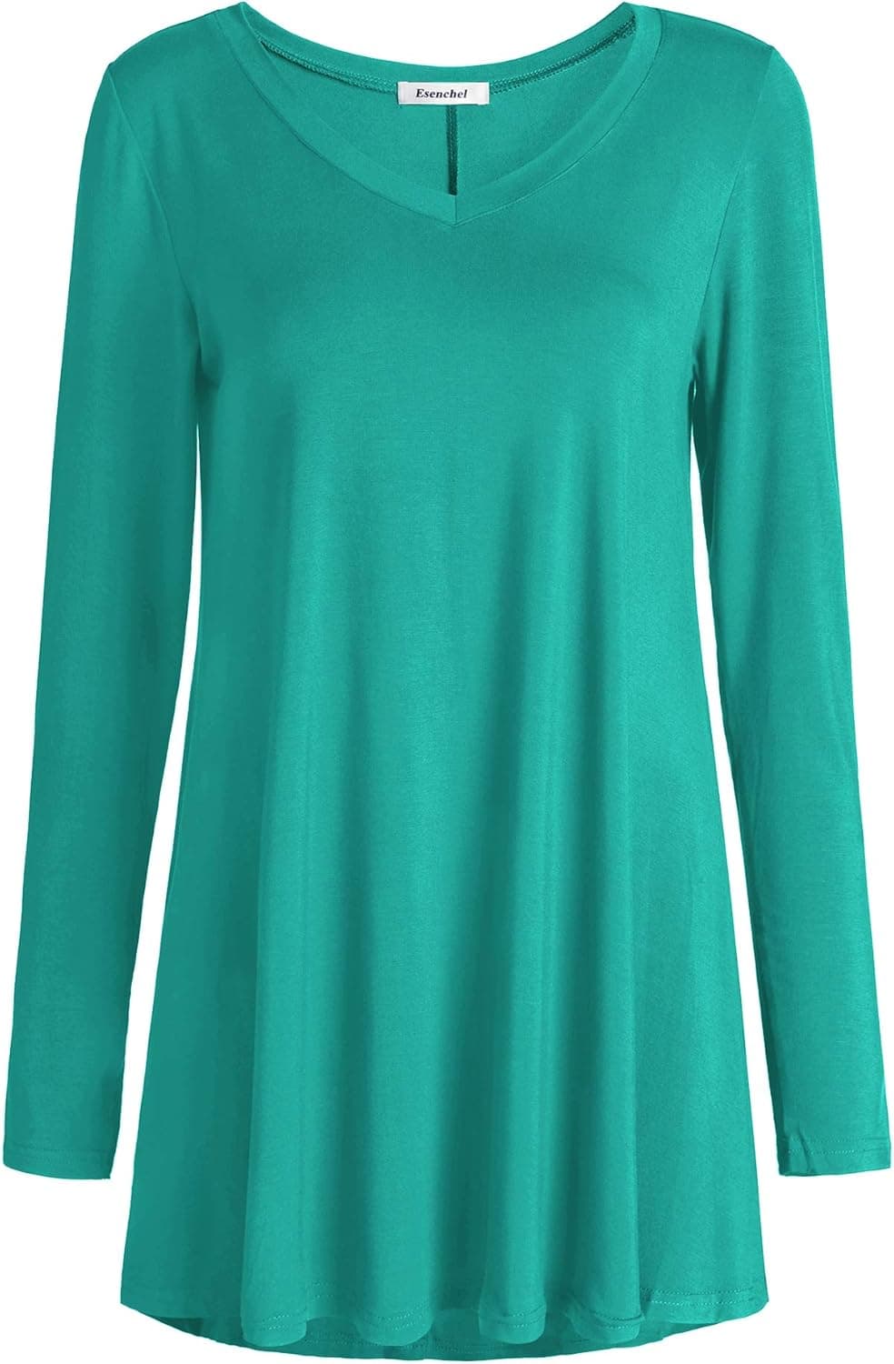 Esenchel Women's Long Sleeves Tunic Top Leggings Shirt