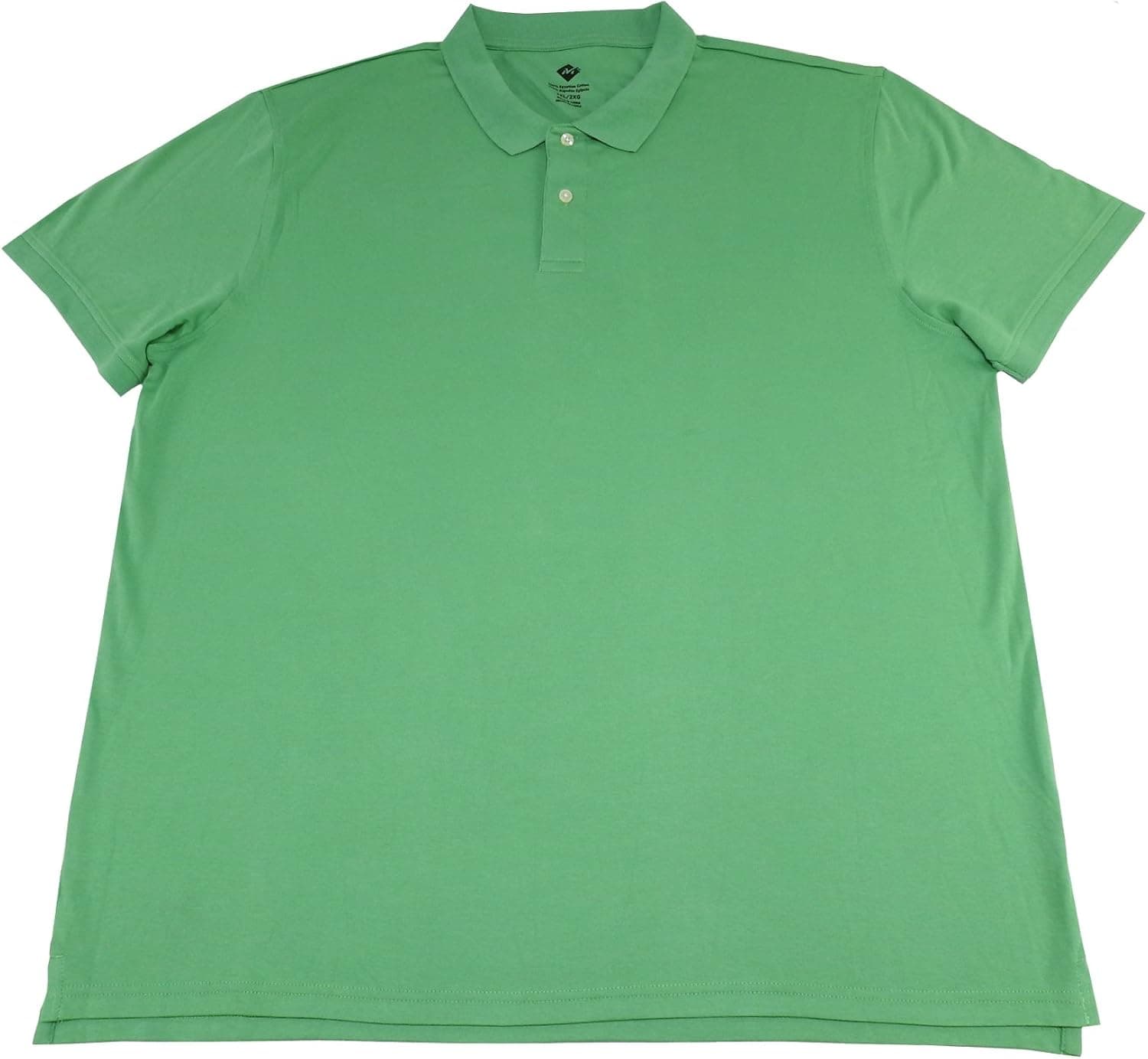 Member's Mark 100%-Egyptian Cotton Classic Fit Polo Shirt (Green, 2X-Large)