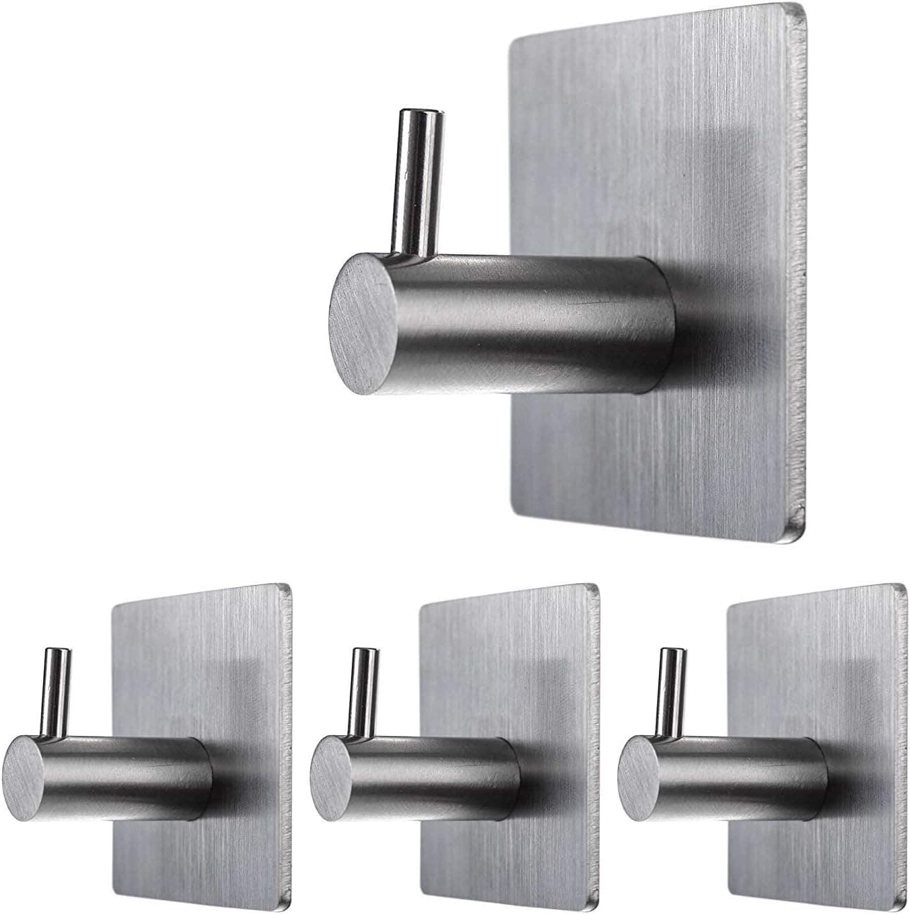 LIMEIJIA 3M Hooks, Set of 4 Bathroom Hooks No Screw Adhesive Hook Decorative Wall Adhesive Hooks for Towel and Robe