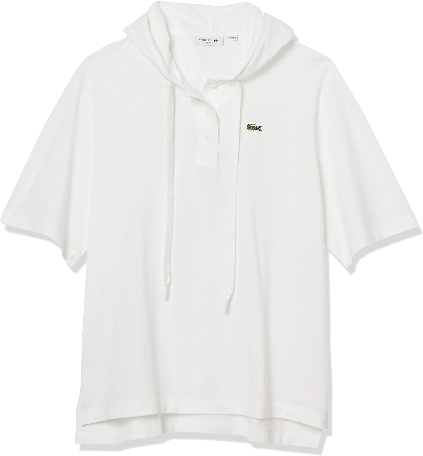 Lacoste Women's Short Sleeve Pique Hooded Polo Shirt