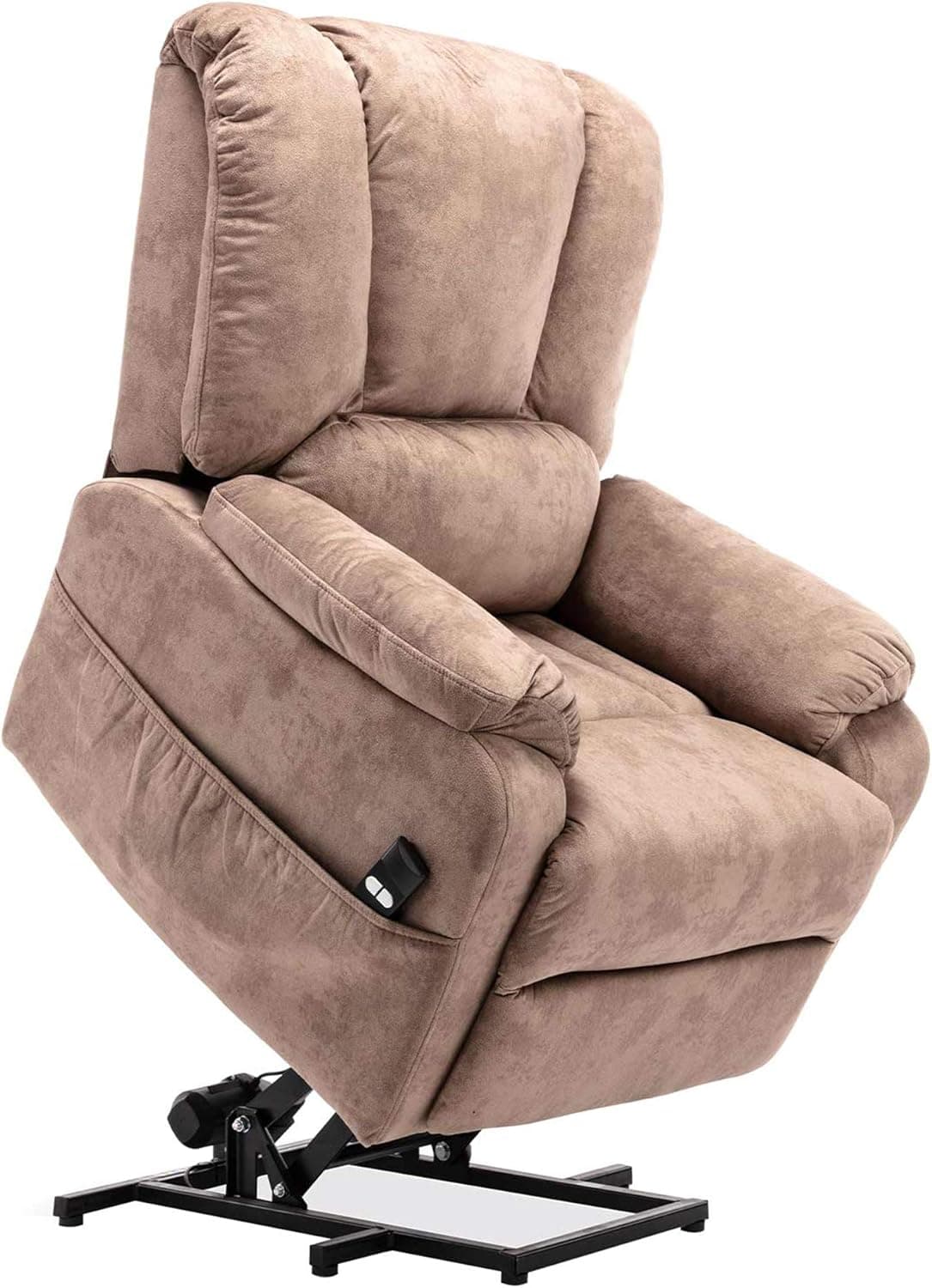 Merax Power Lift Recliner Chair Lazy Sofa for Elderly, Heavy-Duty Fuction with Remote Control, Office or Living Room, Mocha