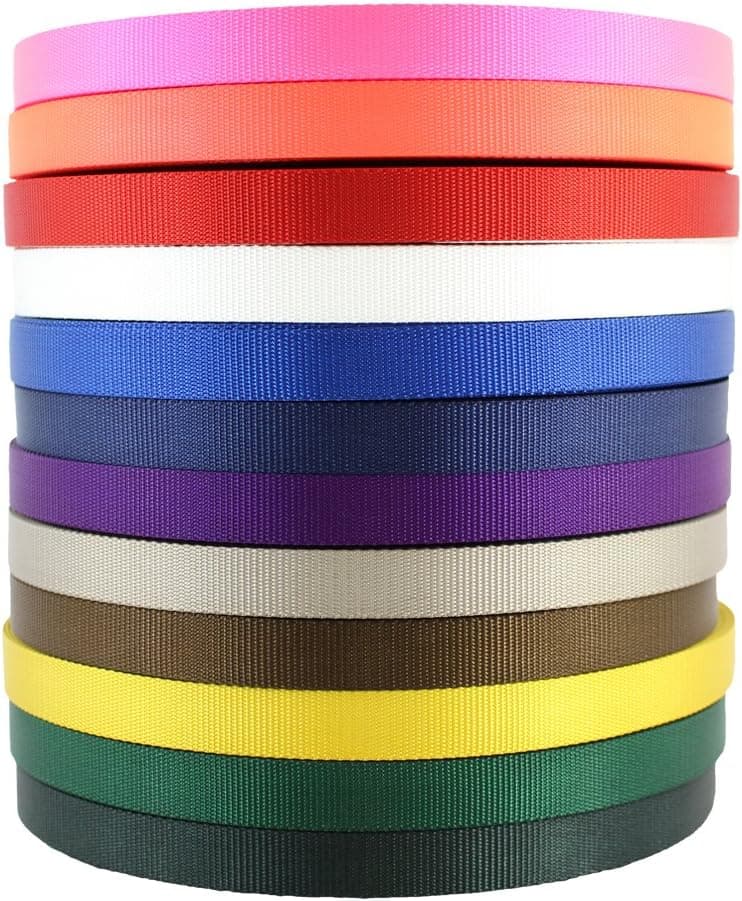 SGT KNOTS Nylon Webbing - All Purpose, Heavy Duty Flat Rope for Crafting, Marine and More (1.5" x 5 yds, Black)
