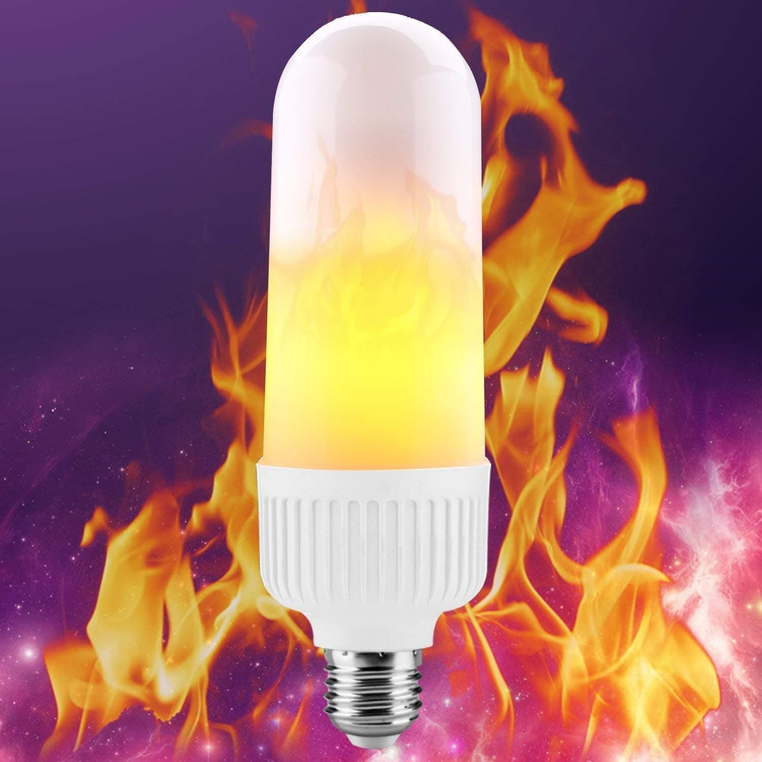 LED Flame Effect Light Bulb, E26/E27 LED Flickering Light Bulbs Decorative Light Simulated Nature Fire in Antique Lantern Atmosphere Lighting Vintage Flaming Light Bulb for Festival Decoration