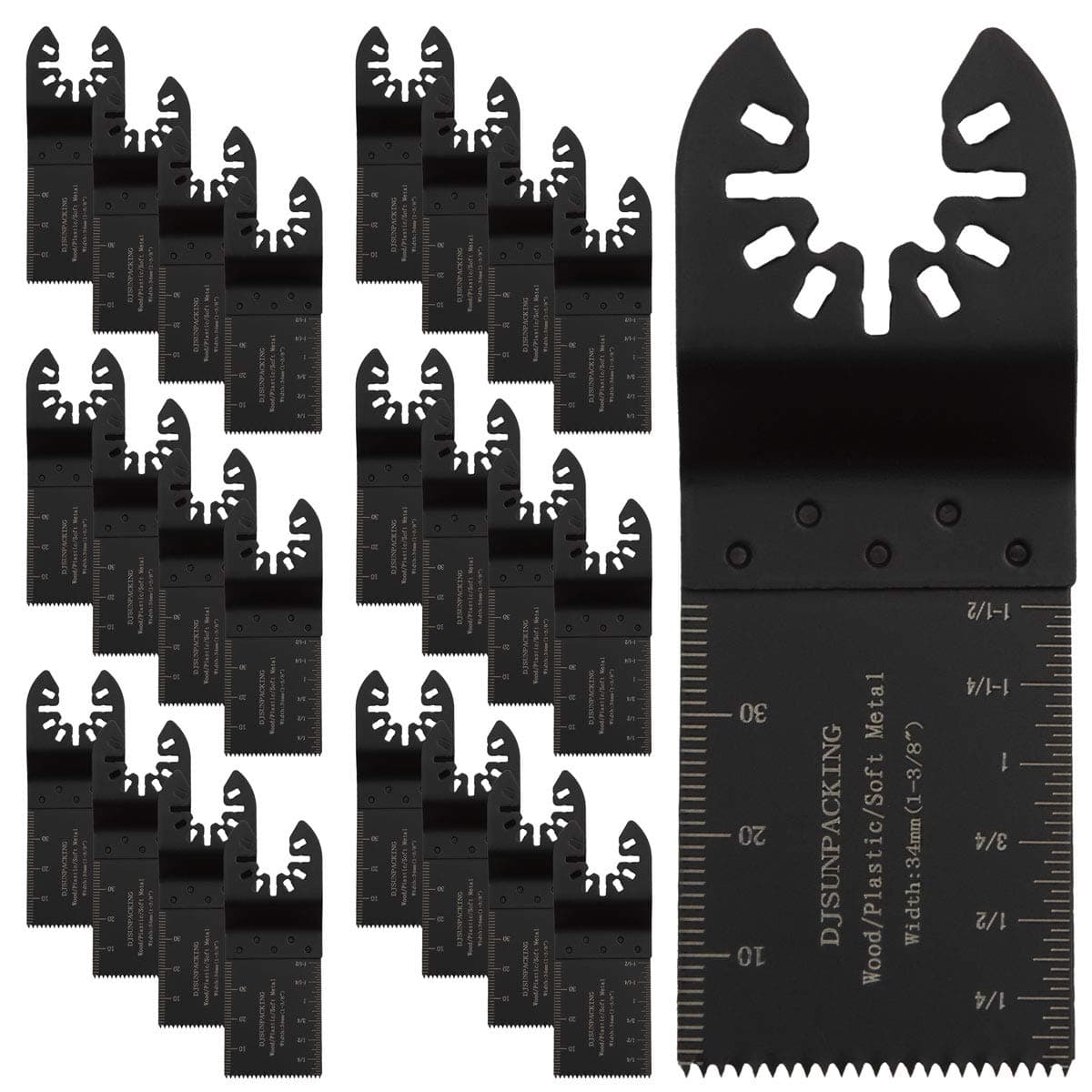 25 Pcs DJSUNPACKING Wood Oscillating Multi Tool Quick Release Saw Blades