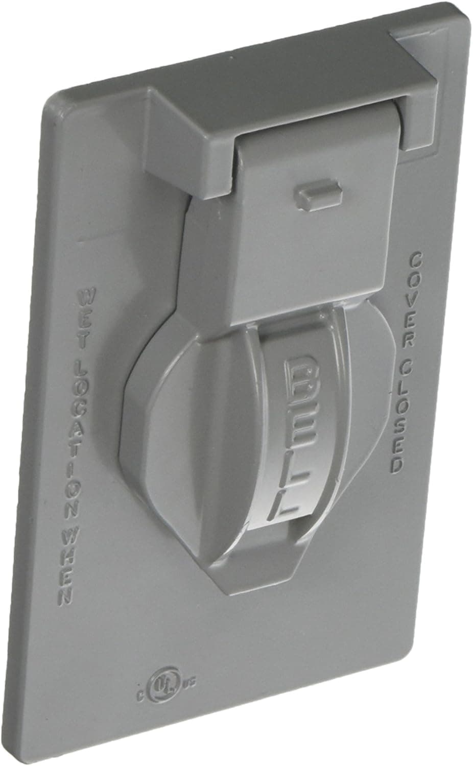BELL 5155-5 1G Gray Vert SGL Recpt Cover, Grey