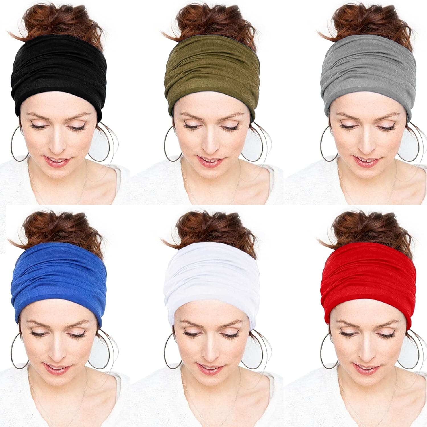 6 Packs Spandex Dreadlocks Tube Unisex Stretch Dreadlocks Band Open End Elastic Hair Cover
