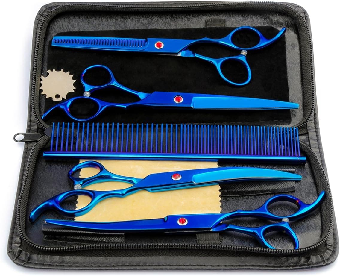 4Pcs/Set Professional Salon Barber Scissors Hairdressing Shears Haircut Tool Kit 7.0inch