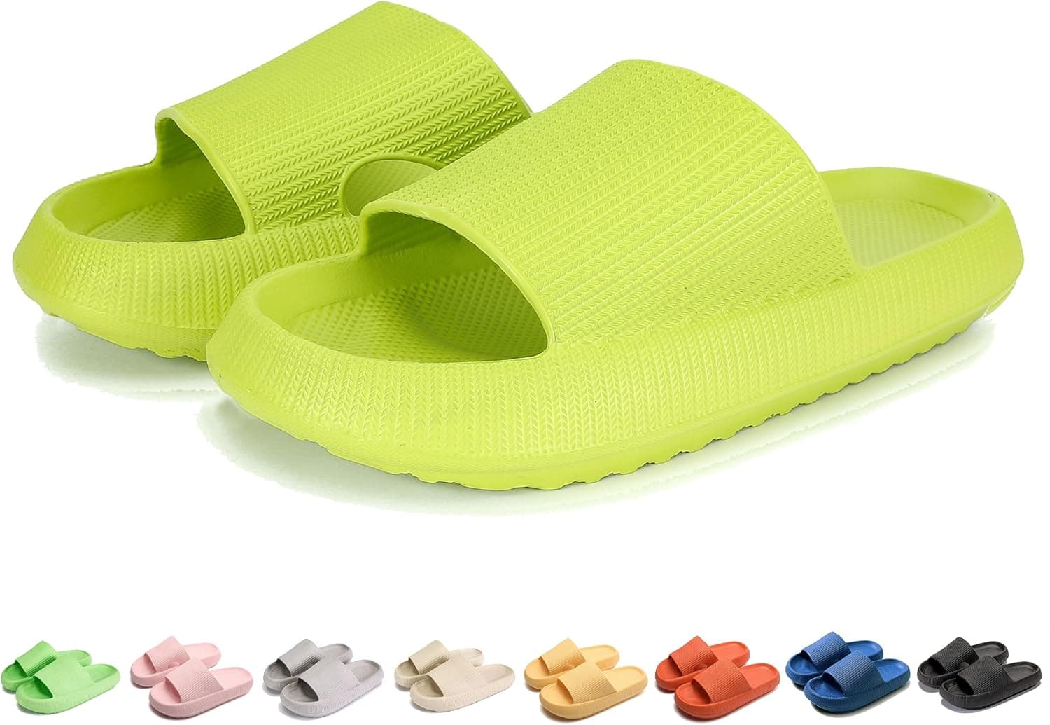 Cloud Slippers for Women and Men, Pillow Comfy Non-Slip Quick Drying Super Soft Thick Sole Massage Cushioned Open Toe Sandals, Platform Shoes Pool Gym Shower Bathroom Home Slipper for Indoor Outdoor