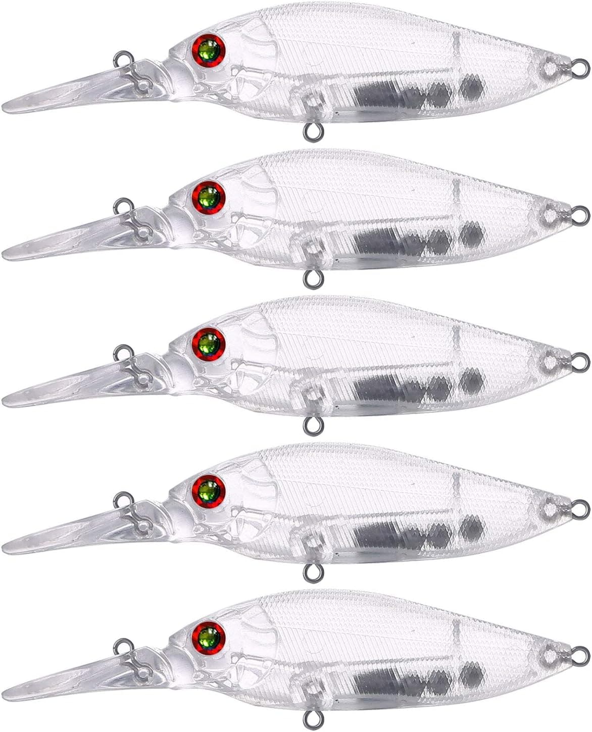 25pcs Lure Blanks,Blank Fishing Lures,Unpainted Fishing Lures Blank Minnow Hard Bait Bodies Set 11.2cm 11.3g