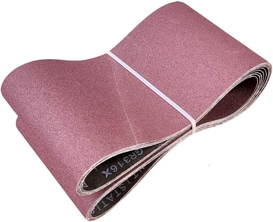 SACKORANGE 6 PCS 6 x 48 Inch Sanding Belts | 60 Grit Aluminum Oxide Sanding Belt | Premium Sandpaper for Portable Belt Sander (60 Grit)