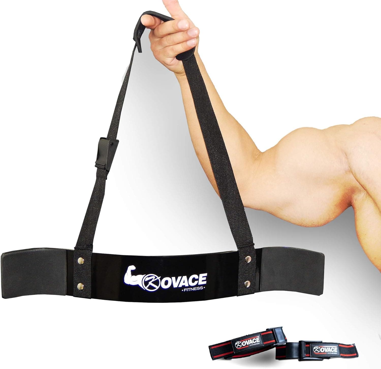 Kovace Arm Blaster + Free Occlusion Bands – Premium Arm Curl Bicep Blaster – Muscle Growth Arm Blaster Bicep Curl – Adjustable Strap Gym Accessory