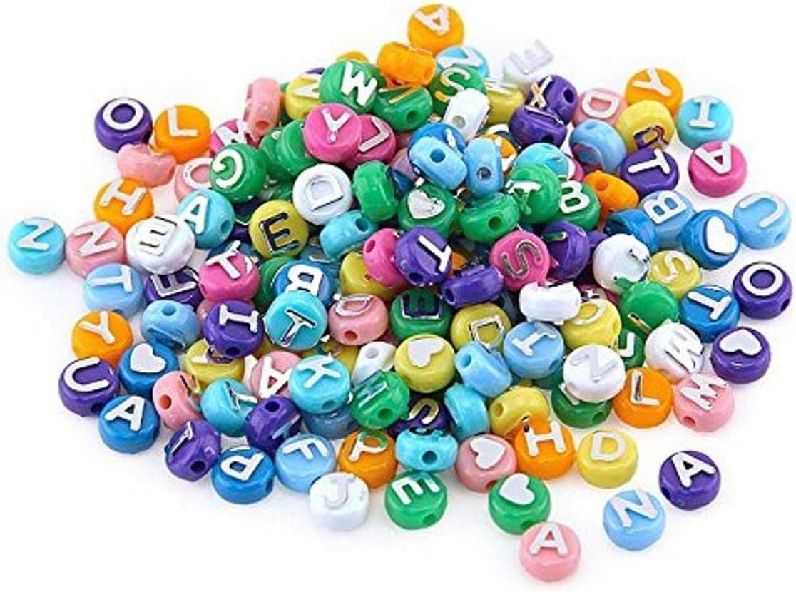 Hygloss , Assorted ABC Beads, Colors, Pack of 300