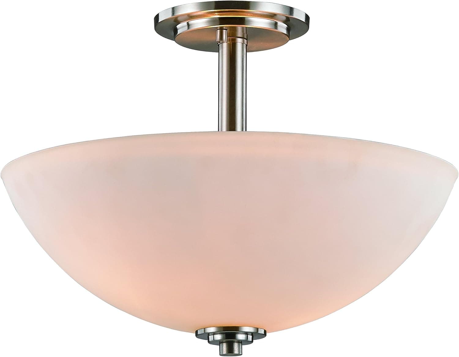 Trans Globe Lighting 70711 BN Nouveau Semiflush, Brushed Nickel