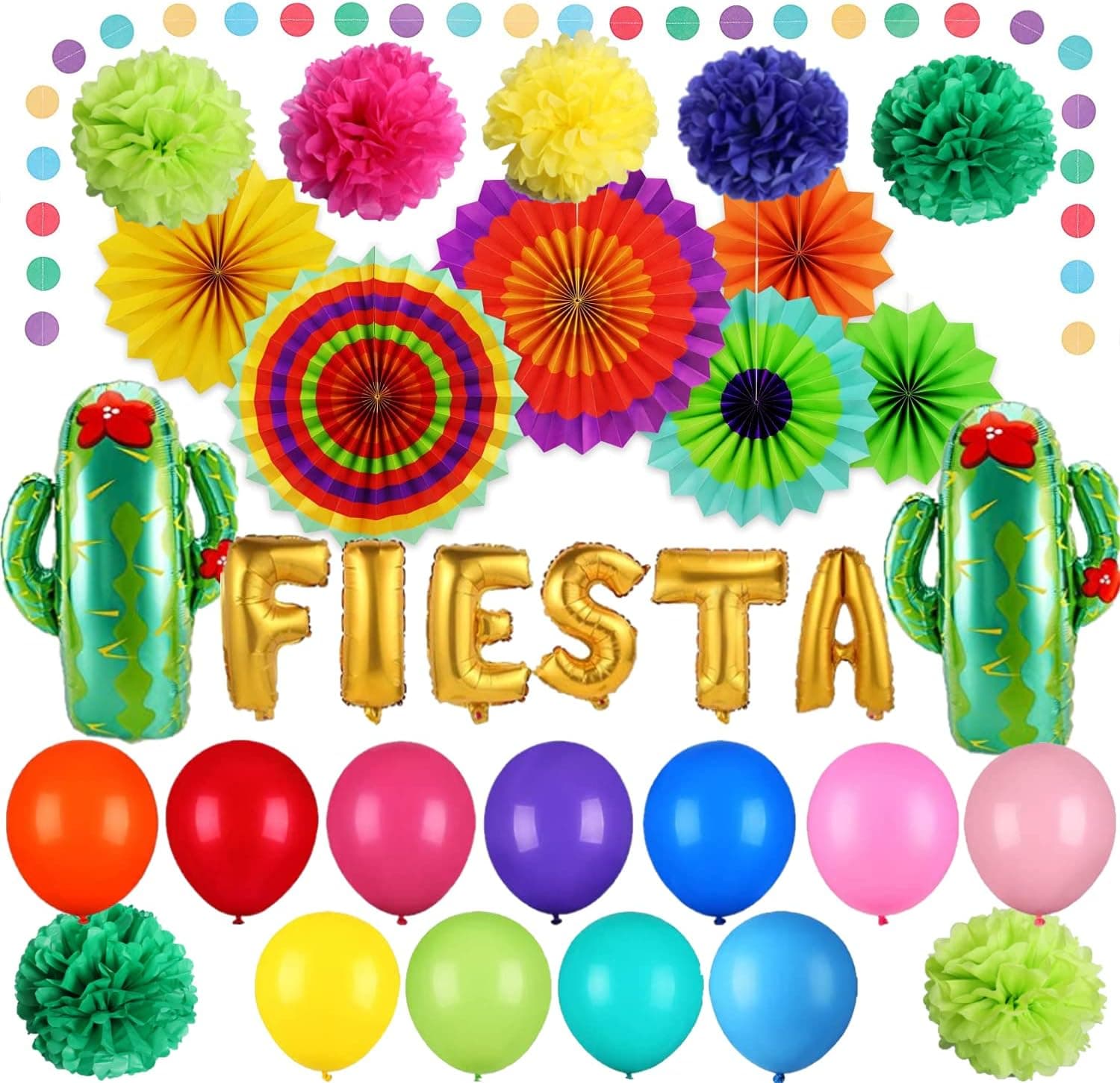 Fiesta Party Decoration - Mexican Taco Party supplies - Fiesta Foil Balloon