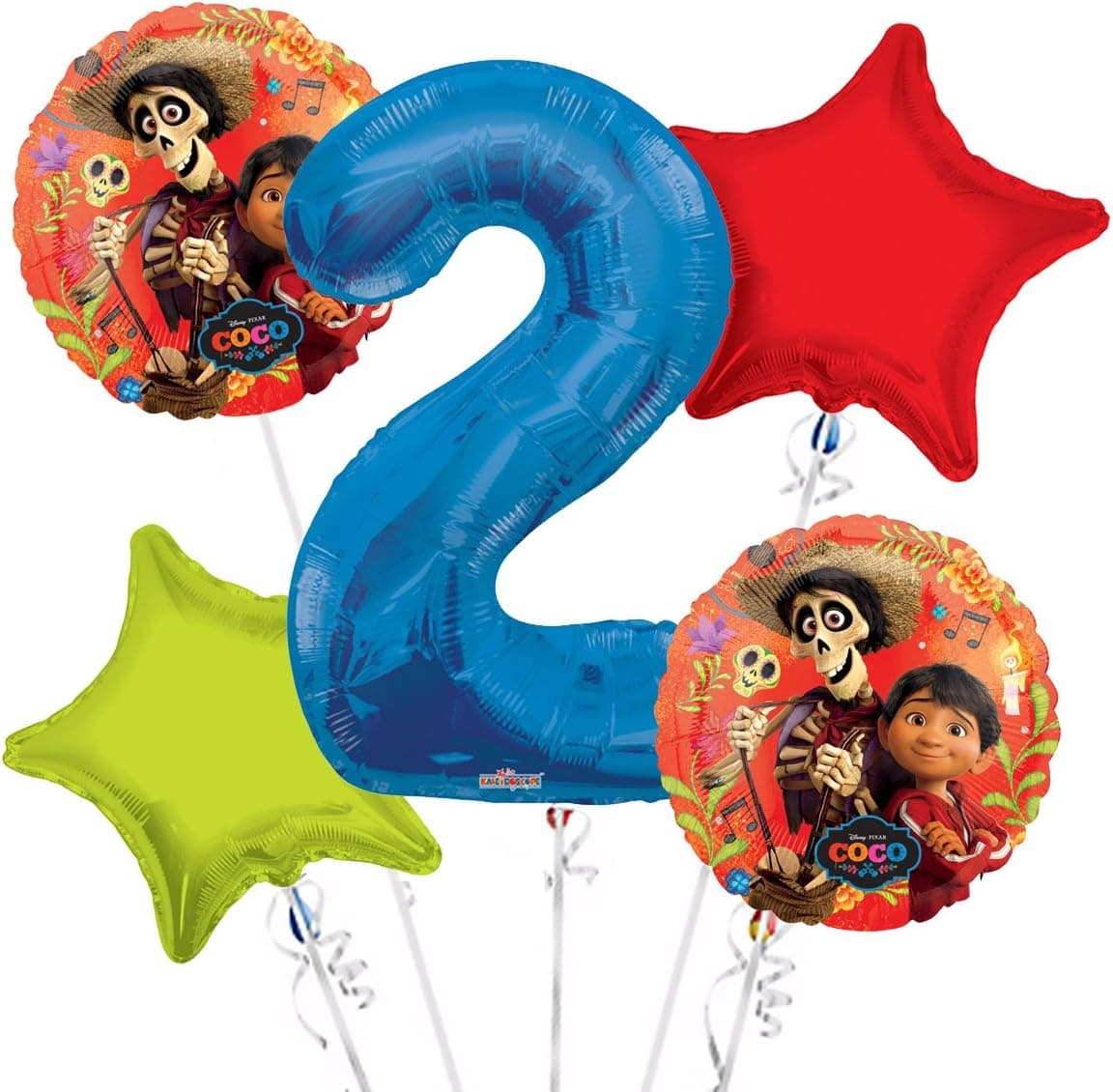 Coco Hector Balloon Bouquet 2nd Birthday 5 pcs - Party Supplies