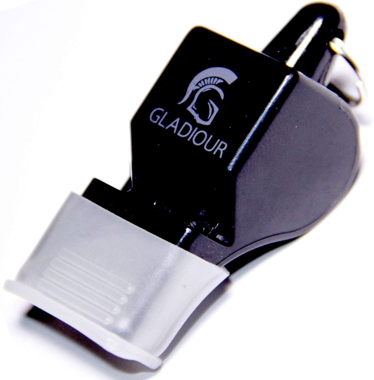 Gladiour Whistle - Premium Black All Sports Whistle with Lanyard & Rubber Mouth Piece. Designed Best for Referee, Coaches, Lifeguard, Survival, & Outdoor! Loud & Easy to Control