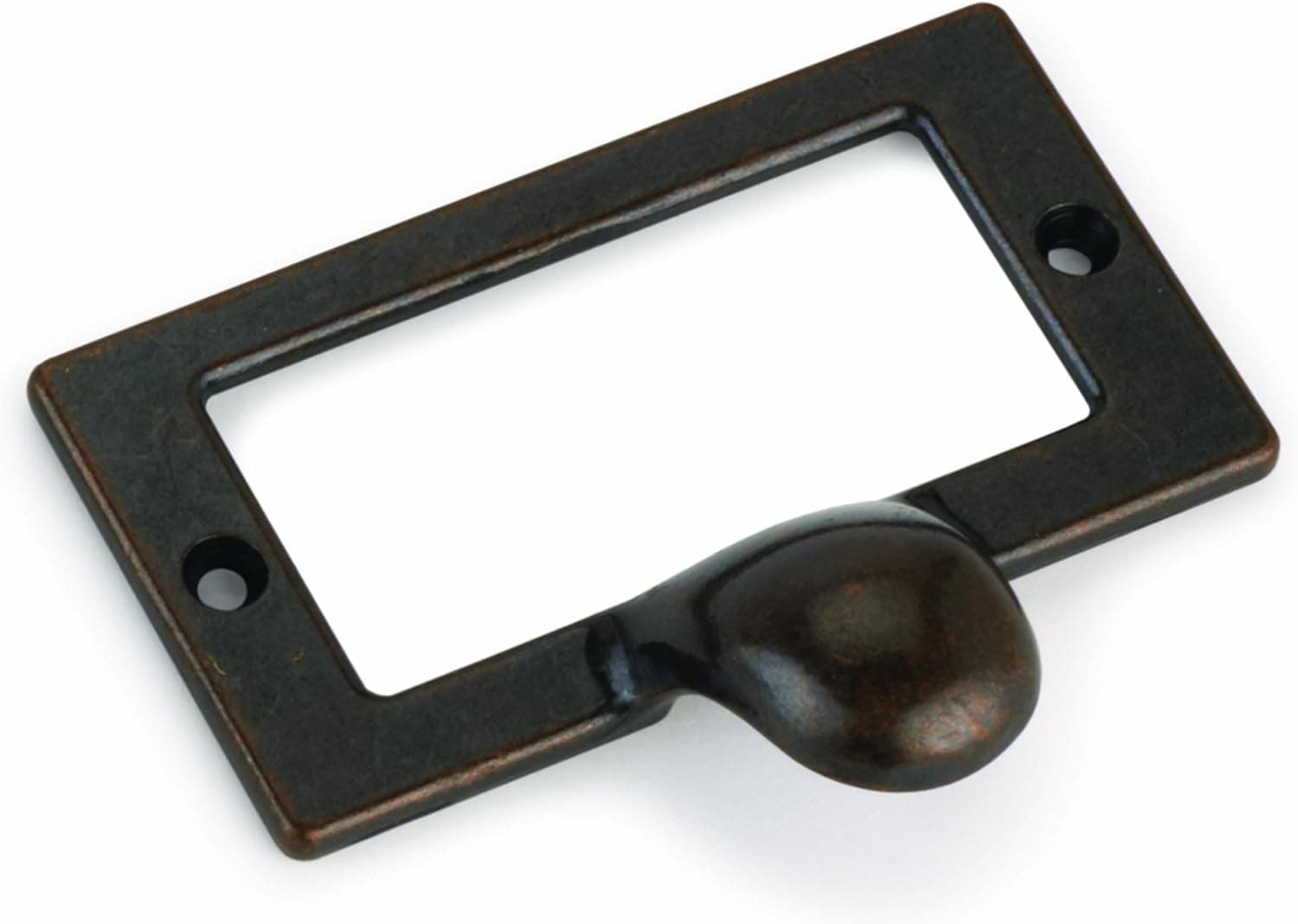 HIGHPOINT Drawer Pull with Card Holder, Dark Copper Finish