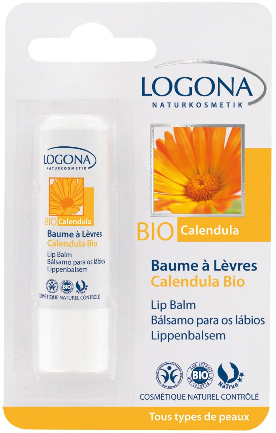 Lip Balm Organic Calendula Logona 4.5g Stick