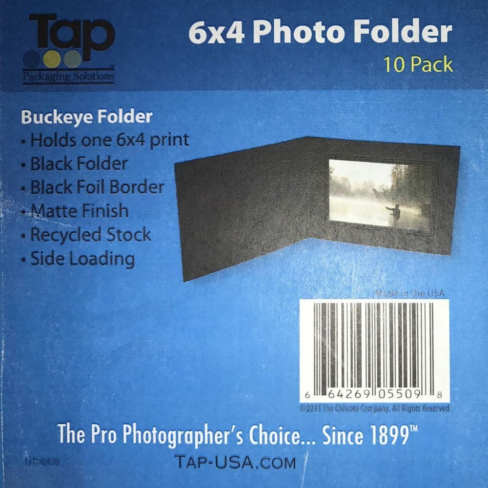 TAP Picture Folder Frame Buckeye, Ebony / Ebony, for 6x4" Photo. (10 Pack)