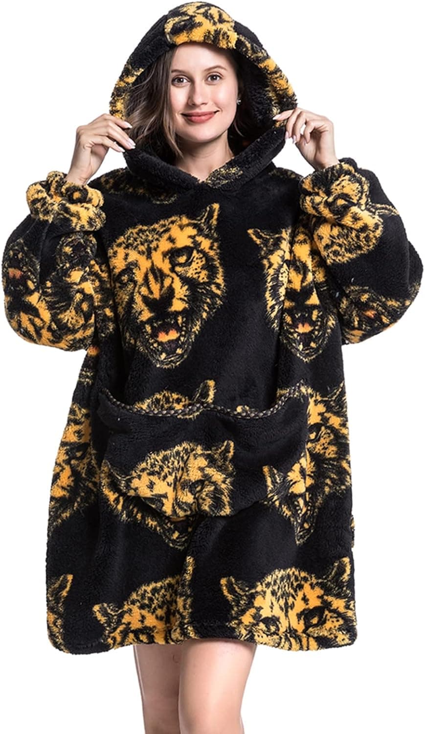ZAJIO Blanket Hoodie Wearable Oversized Hooded Sweatshirt for Adult Women Girls Boy