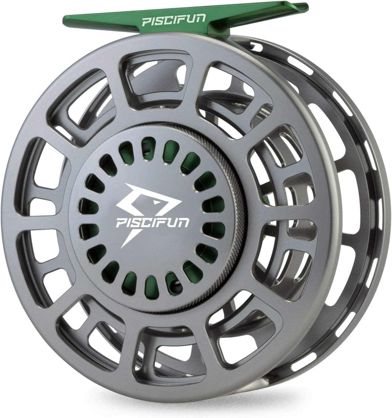 Piscifun Platte Fly Fishing Reel Large Arbor Fully Sealed Drag with CNC-machined Aluminum Alloy Body 5/6, 7/8, 9/10 (Gunmetal,Black,Ice Blue)