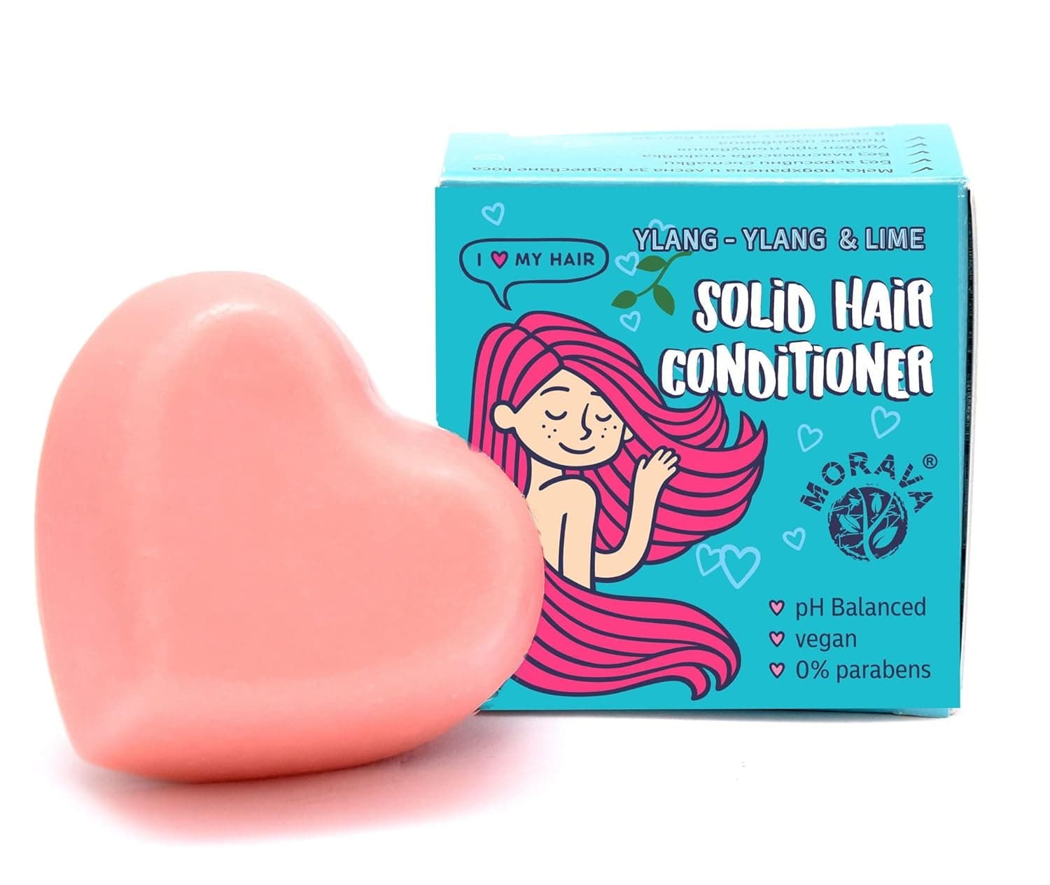 Morava Conditioner Bar With Organic Shea, Hydrating, Moisturizing Conditioner for Hair, Silky Soft and Shiny Hair, No Heavy& Waxy Feel, Sweet Scent, Silicone Free,Vegan (for every type of hair)