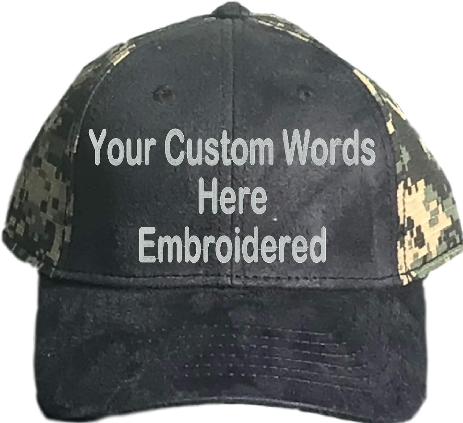 Custom Hat Add Your Own Text Embroidered Adjustable Size Curved Bill Cap