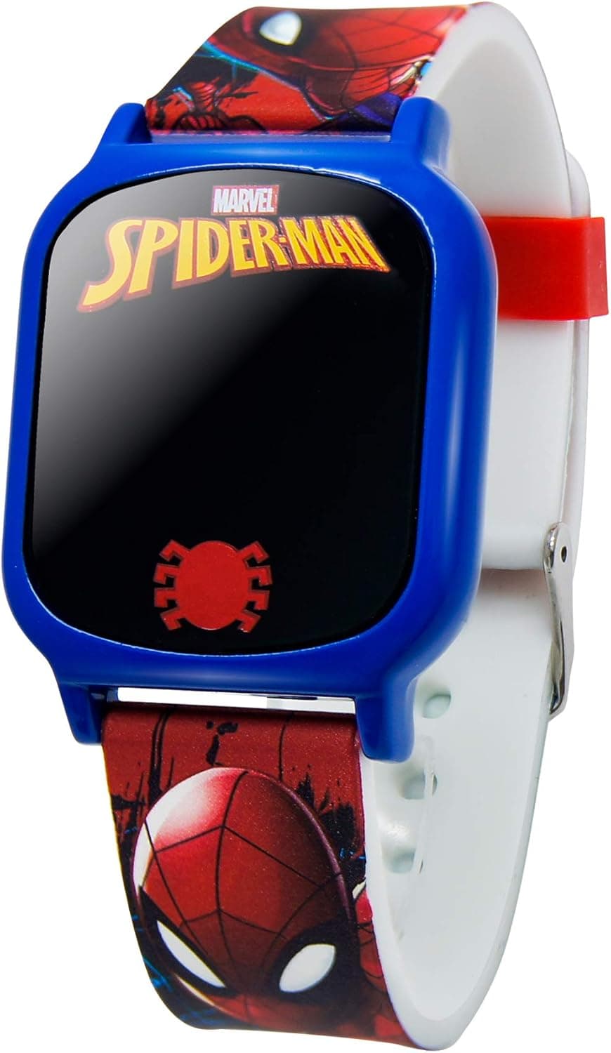Spider Man Boys' Quartz Watch with Rubber Strap, Red, 17 (Model: SPD4602AZ), Multi