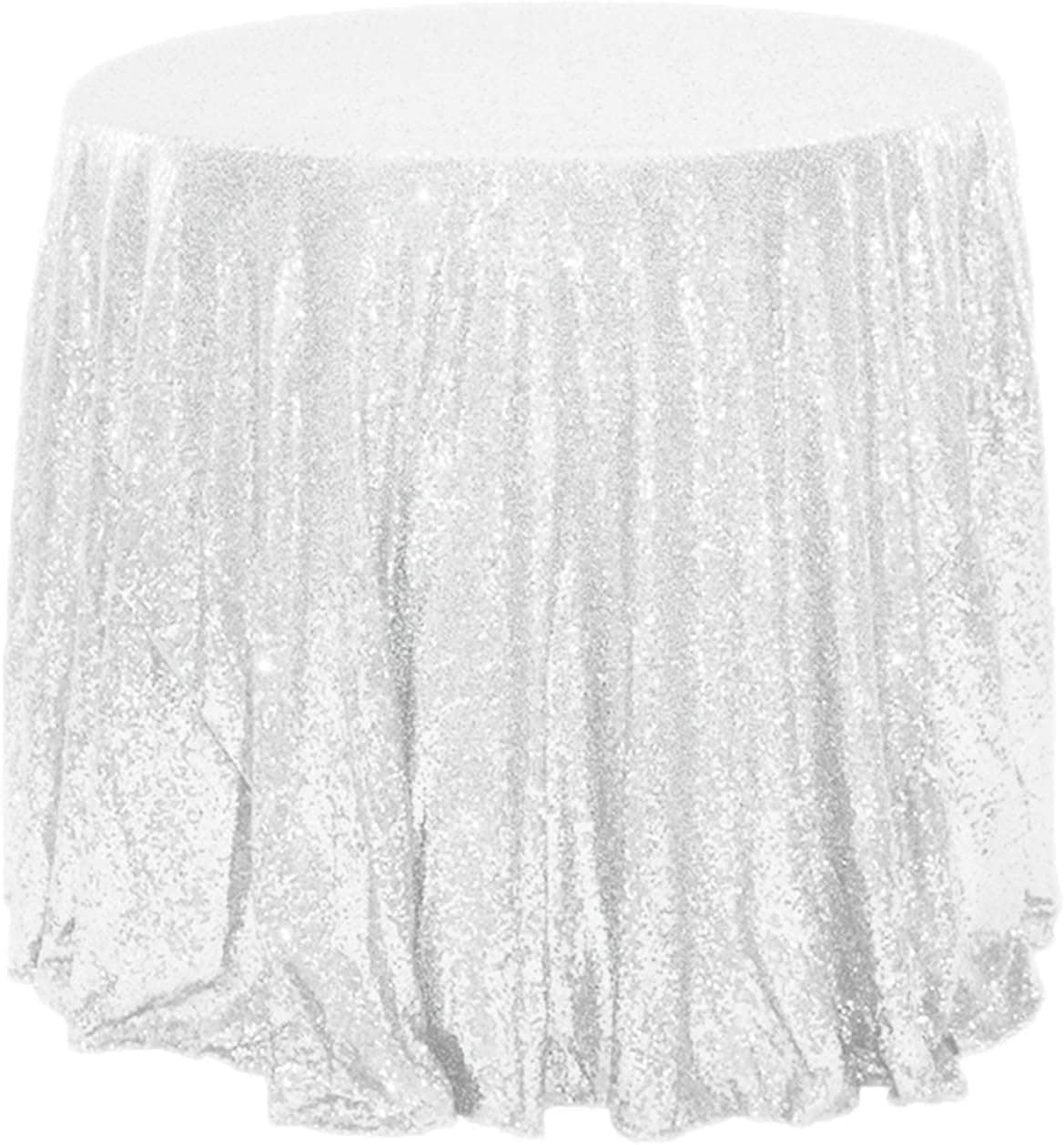 BARcrimy Sequin Tablecloth 23.6" Glitter Sparkly Fabric Tablecloth, Sparkly Table Cloth Cake Table Cover Overlay for Birthday Wedding Party Decoration (M, one Size)