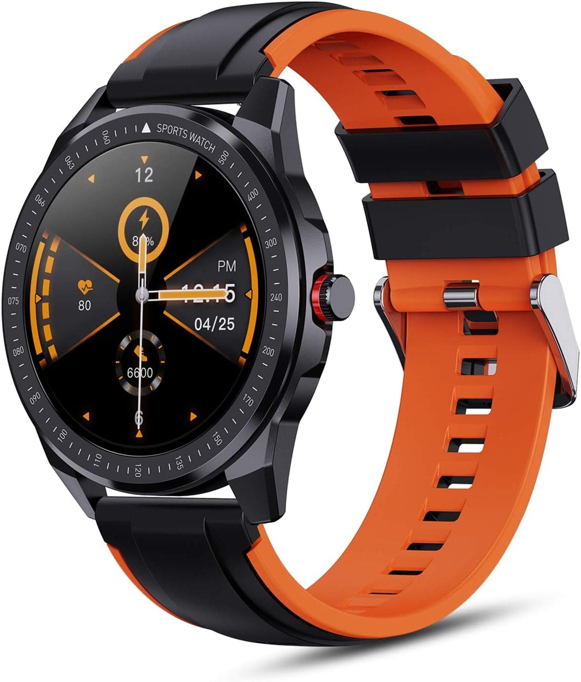 OUTAD Smart Watch for Android/iOS Phones, Bluetooth Health Tracker with Fitness Tracker Monitor Blood Oxygen Meter Heart Rate Monitor, Digital Smartwatch for Women Men, 3ATM Waterproof