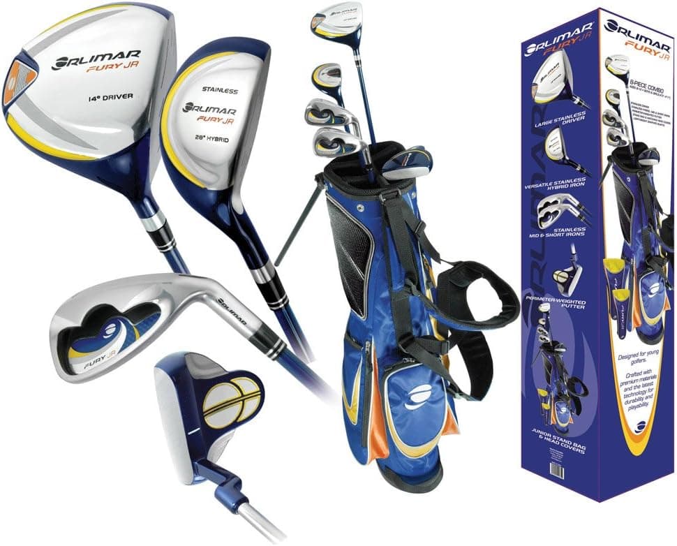 Orlimar Fury Junior Righthand 8 Piece 9-12 Combo with Stand Bag and Matching Headcovers