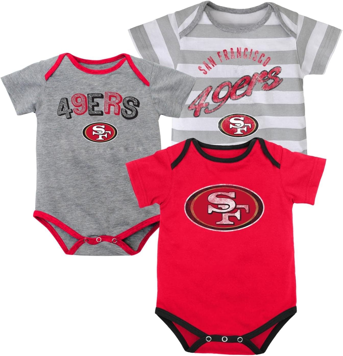 San Francisco 49ers Field Goal Bodysuit Creeper Set Infant Baby