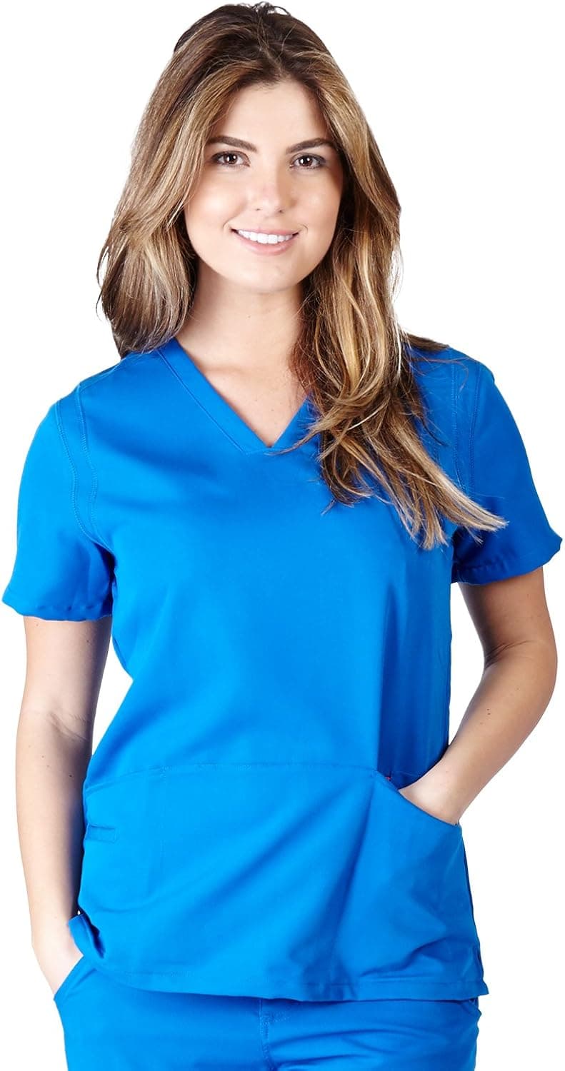 Ultrasoft Premium Classic 2 Pocket Crossover Medical Scrub Top for Women - Junior FIT