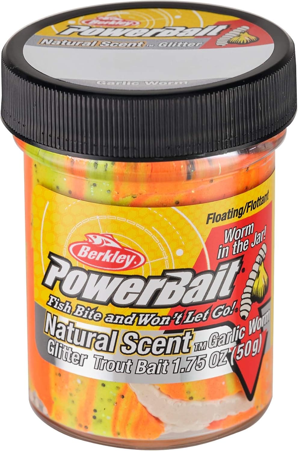 Berkley PowerBait Trout Dough Bait, Tequila Fire, 1.8 oz