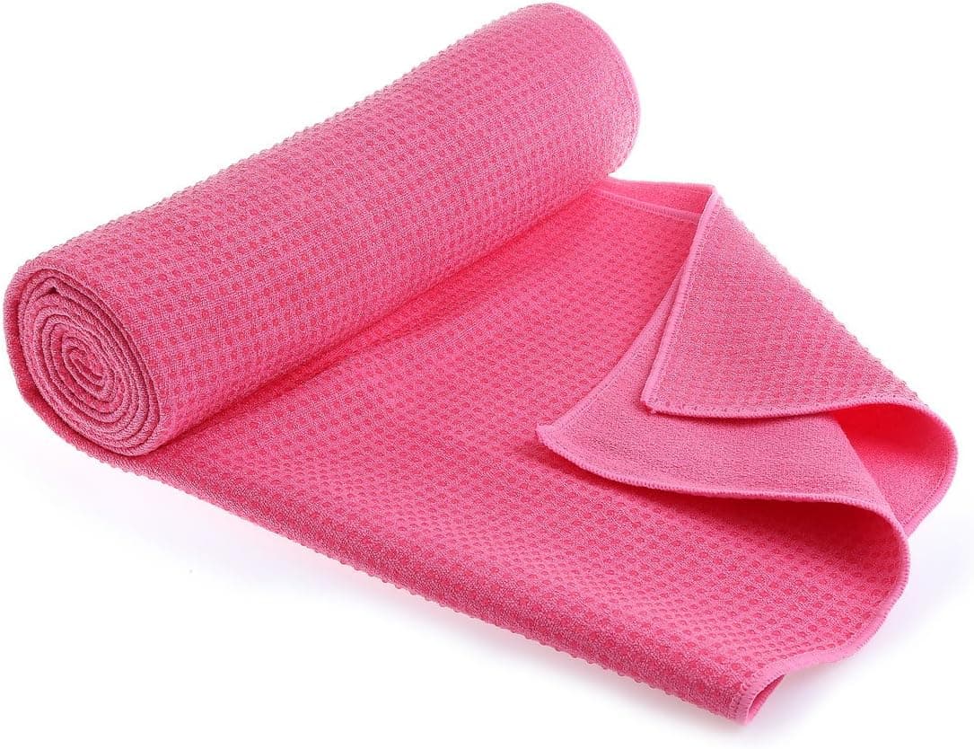 Yoga non-slip yoga towel (72 "x26") with Silicone Beads, exclusive pocket design, ultrafine fiber,perfect hot yoga£¬Sweat Absorbent,Improves Your Grip